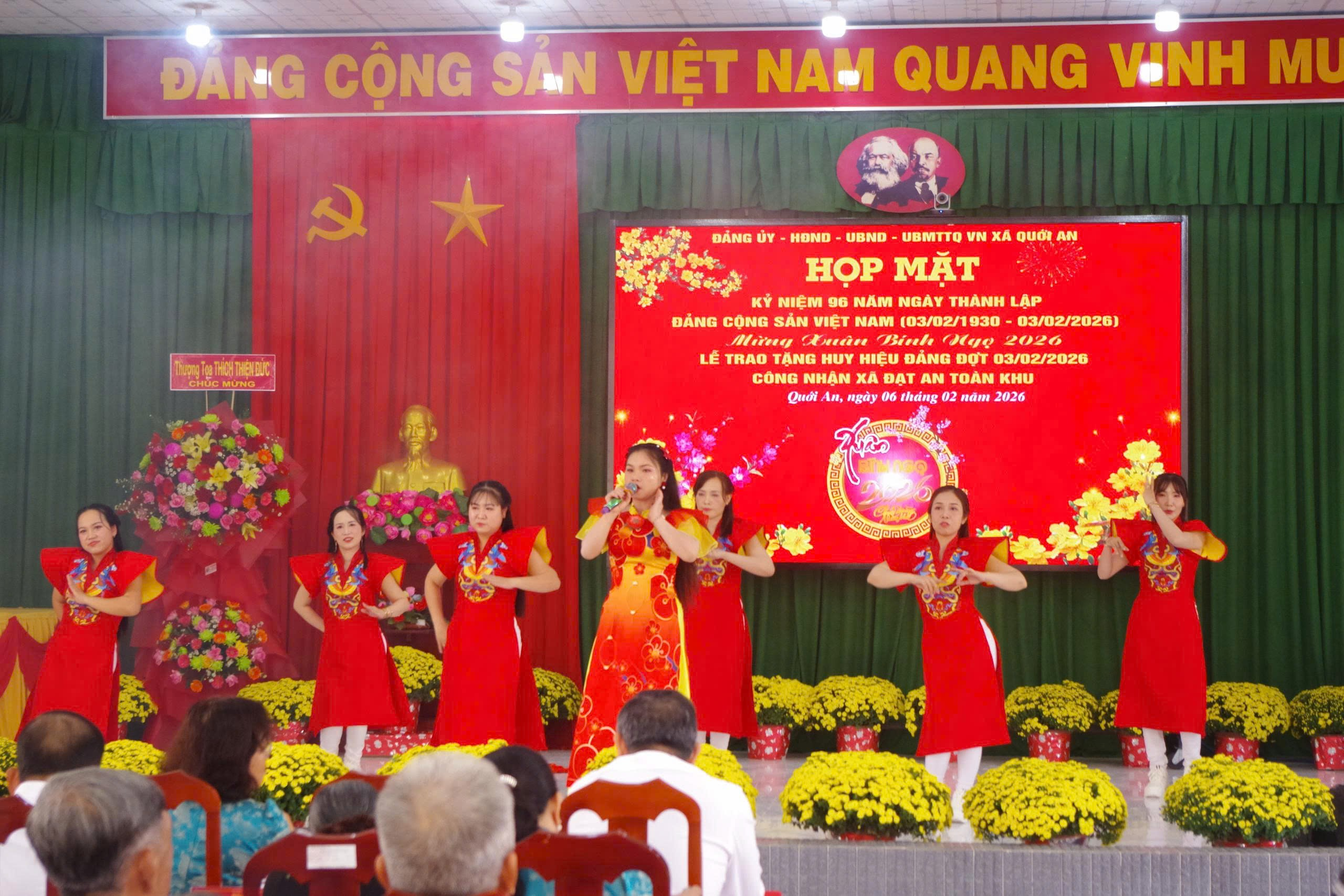 Xã Quới An tổ chức họp mặt mừng Đảng, mừng Xuân Bính Ngọ năm 2026