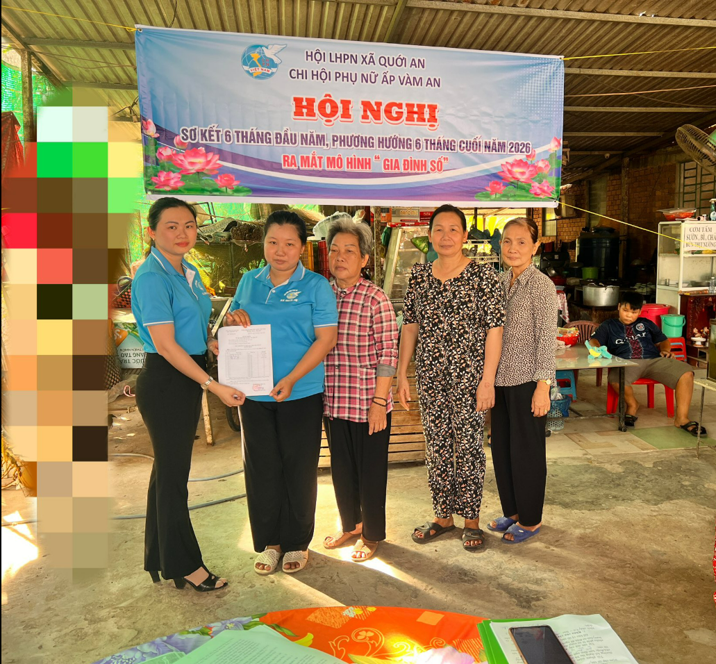 Chi hội phụ nữ ấp Vàm An: sơ kết 6 tháng đầu năm và ra mắt mô hình “Gia đình số”